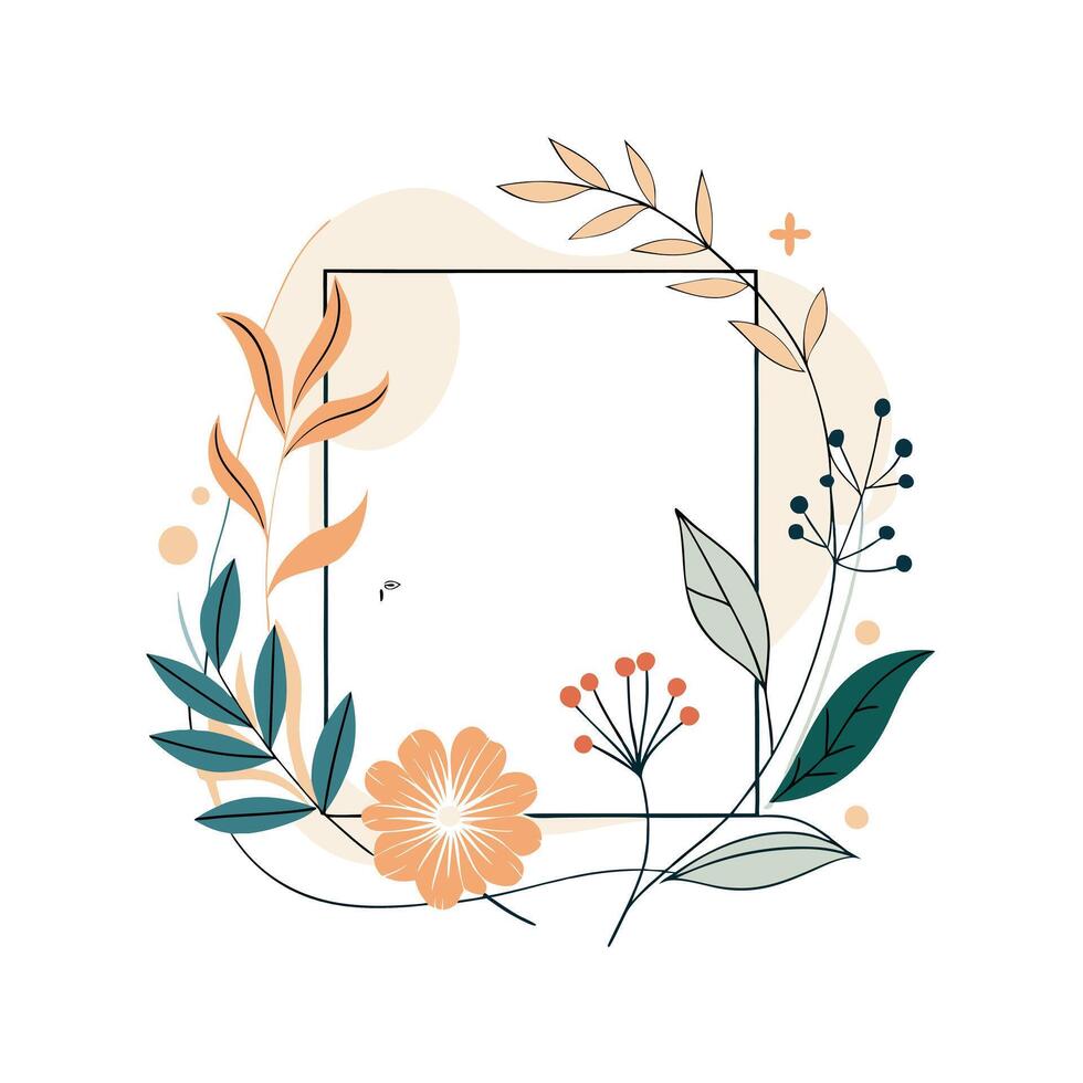 Beautiful Floral Frame Border Illustration vector