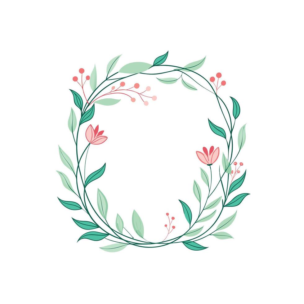 Beautiful Floral Frame Border Illustration vector
