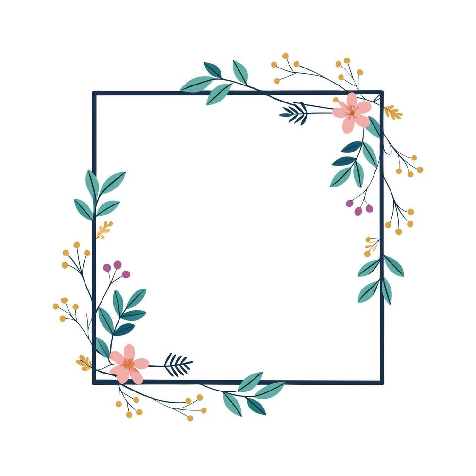 Beautiful Floral Frame Border Illustration vector