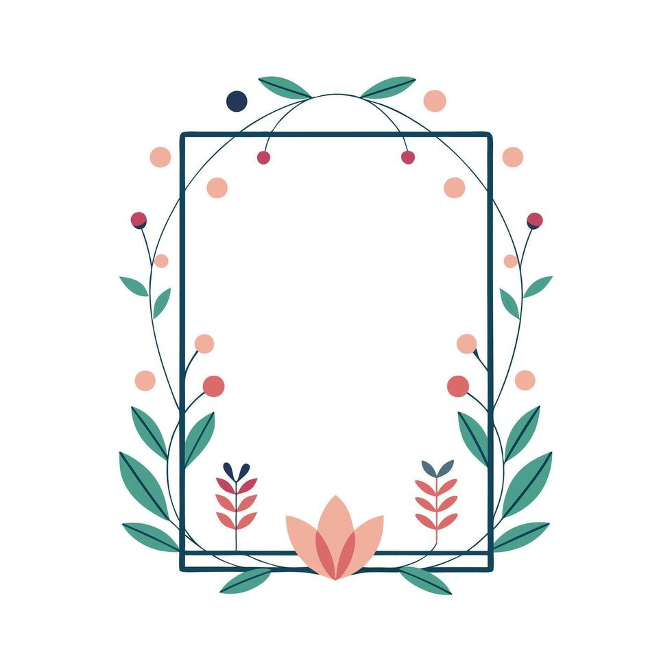 Beautiful Floral Frame Border Illustration vector