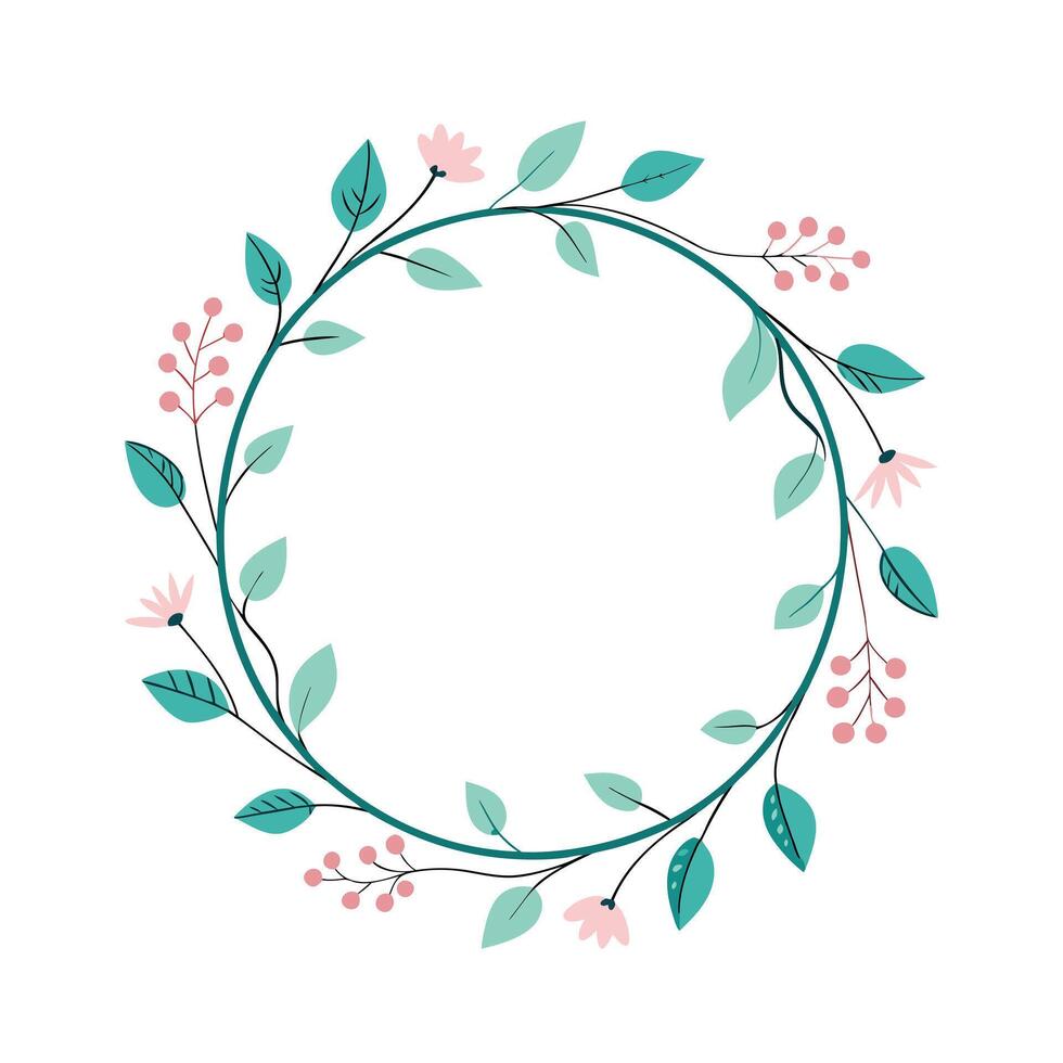 Beautiful Floral Frame Border Illustration vector