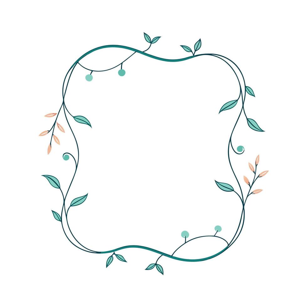 Beautiful Floral Frame Border Illustration vector