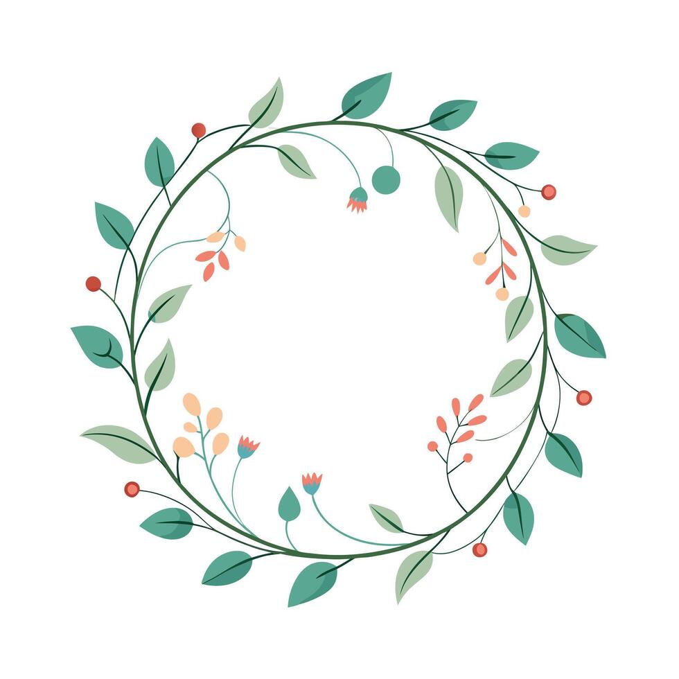 Beautiful Floral Frame Border Illustration vector