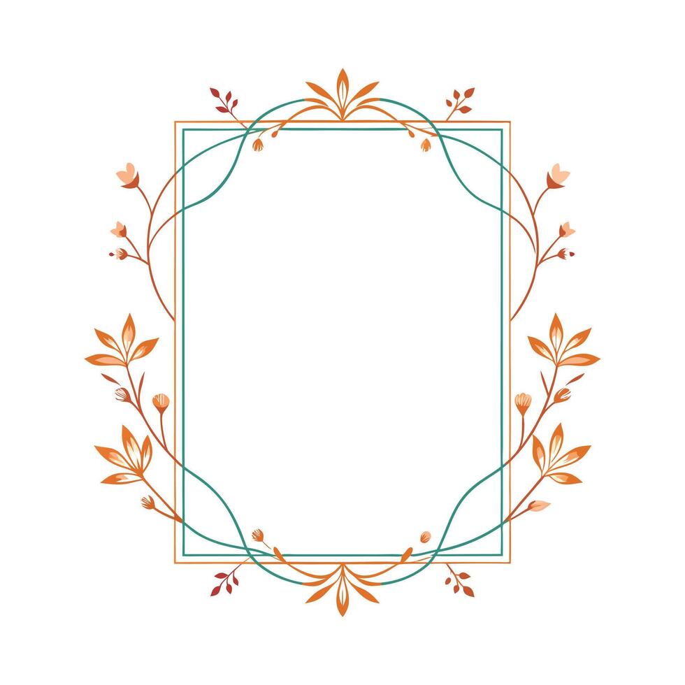 Beautiful Floral Frame Border Illustration vector