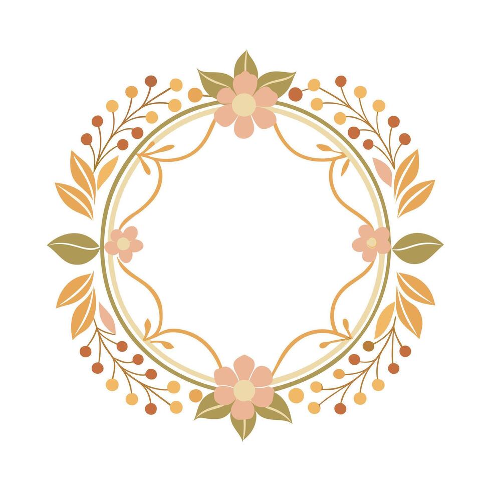 Beautiful Floral Frame Border Illustration vector