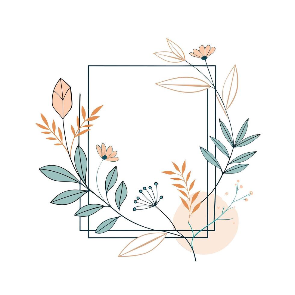 Beautiful Floral Frame Border Illustration vector