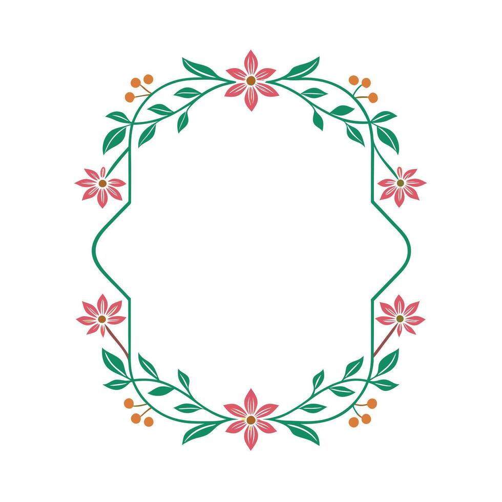 Beautiful Floral Frame Border Illustration vector