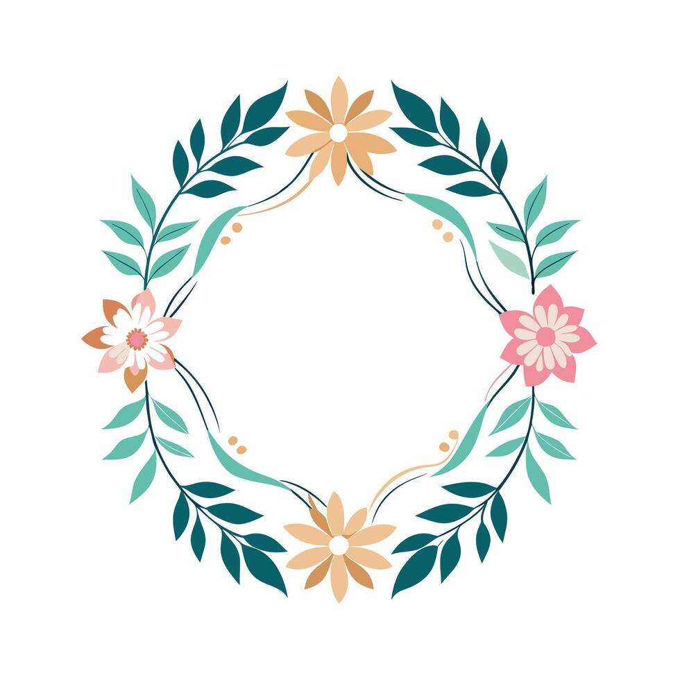 Beautiful Floral Frame Border Illustration vector