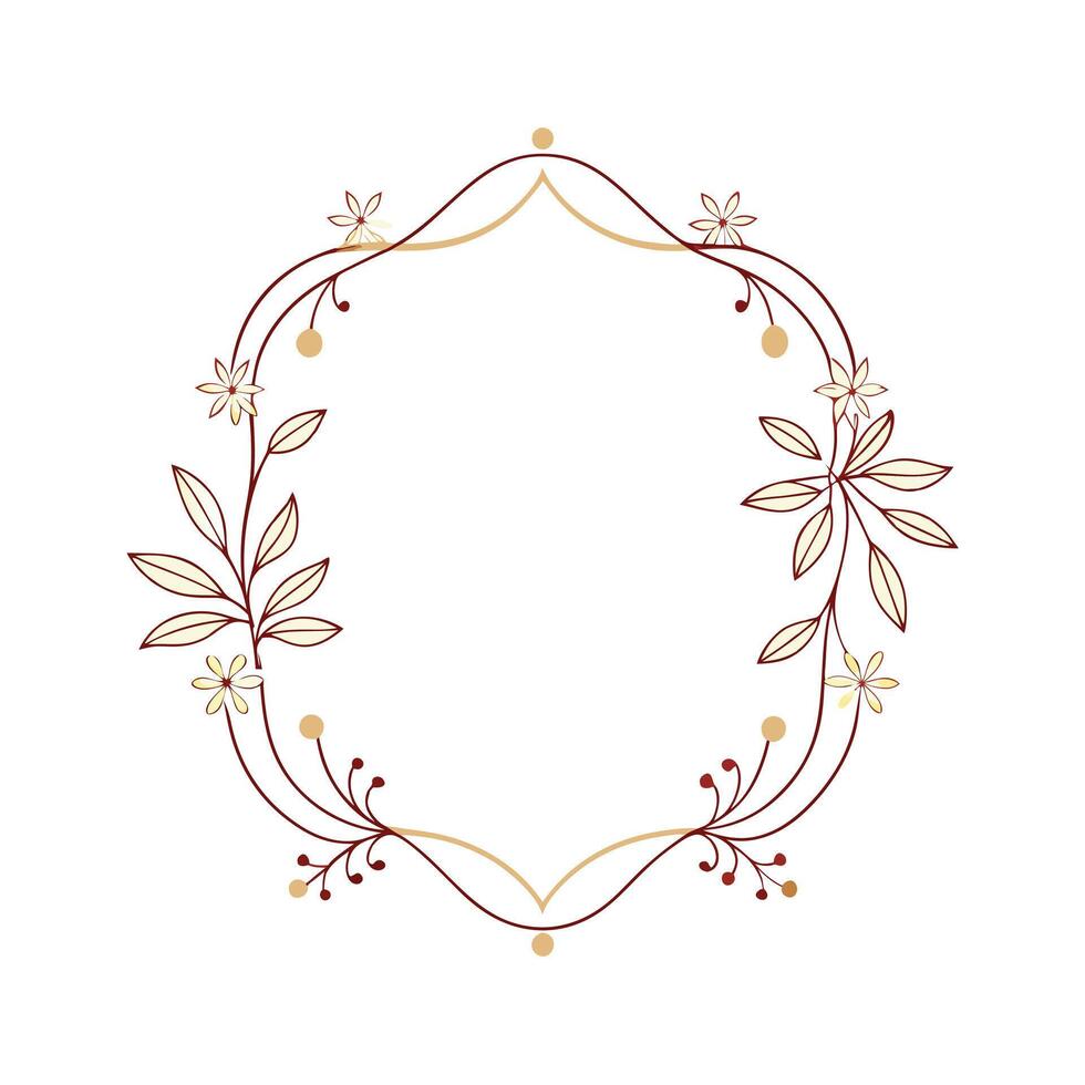 Beautiful Floral Frame Border Illustration vector