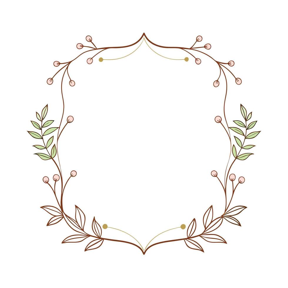 Beautiful Floral Frame Border Illustration vector