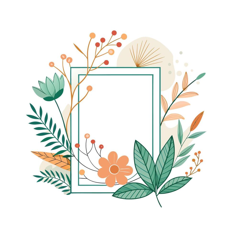 Beautiful Floral Frame Border Illustration vector
