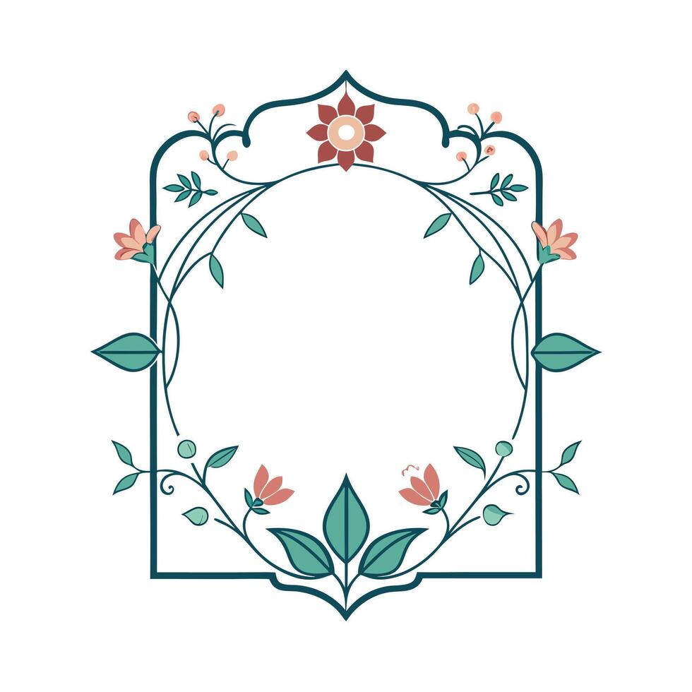 Beautiful Floral Frame Border Illustration vector