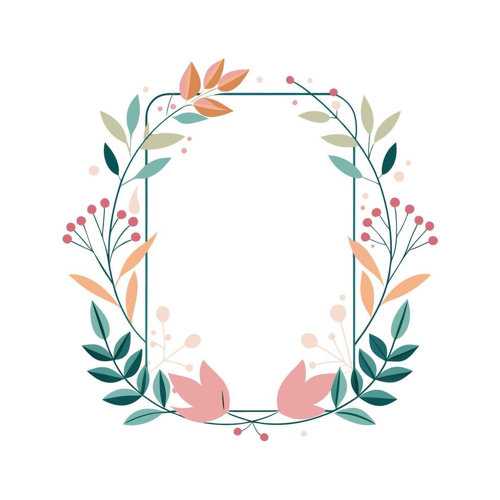 Beautiful Floral Frame Border Illustration vector