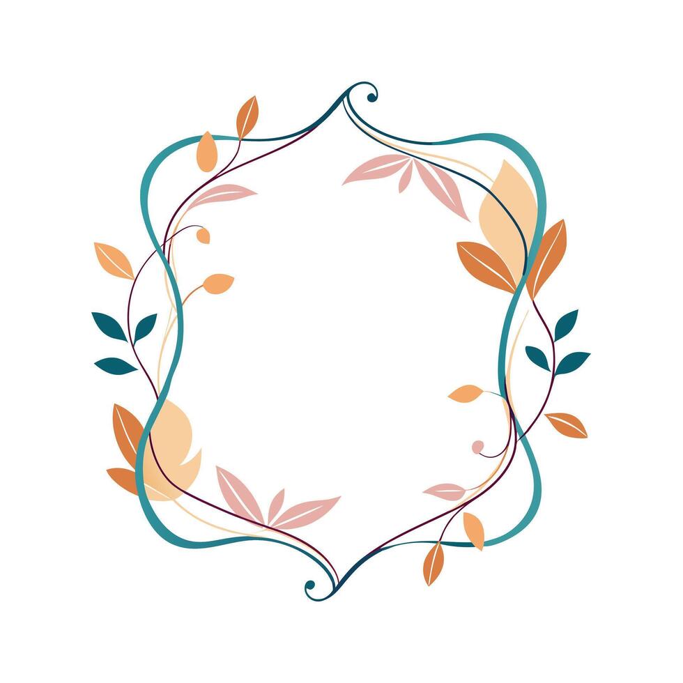 Beautiful Floral Frame Border Illustration vector