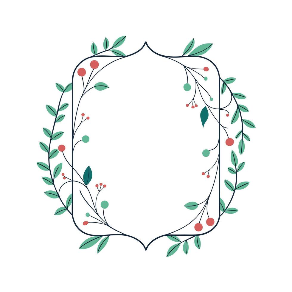 Beautiful Floral Frame Border Illustration vector
