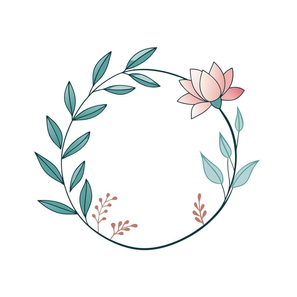 Beautiful Floral Frame Border Illustration vector