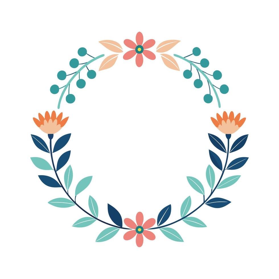 Beautiful Floral Frame Border Illustration vector