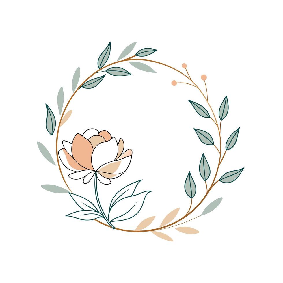 Beautiful Floral Frame Border Illustration vector