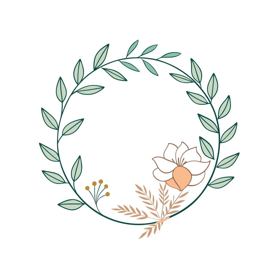 Beautiful Floral Frame Border Illustration vector