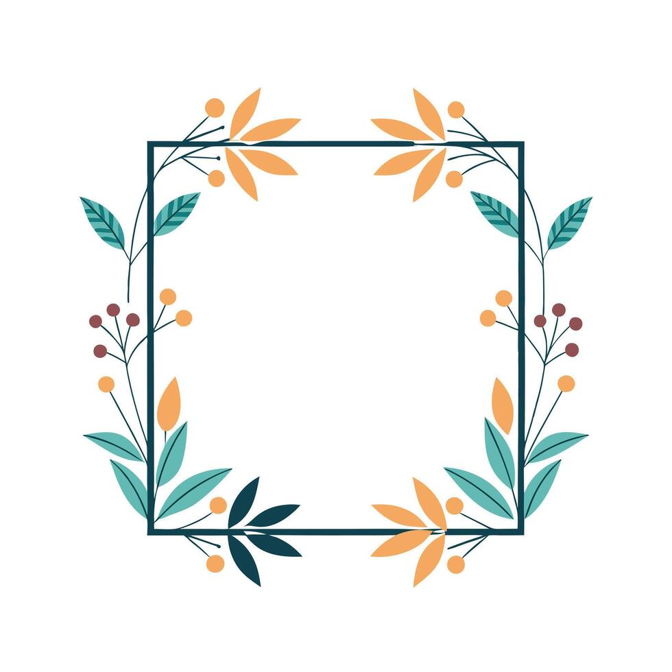 Beautiful Floral Frame Border Illustration vector