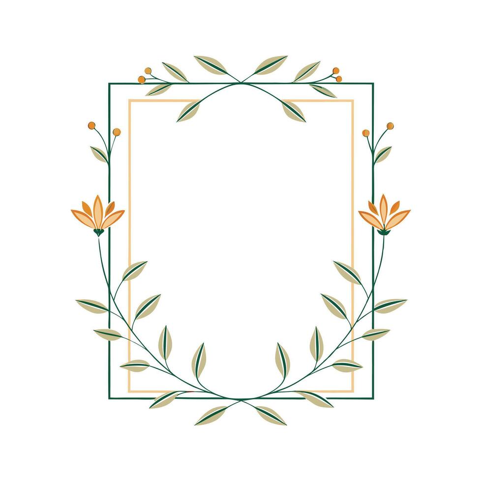 Beautiful Floral Frame Border Illustration vector