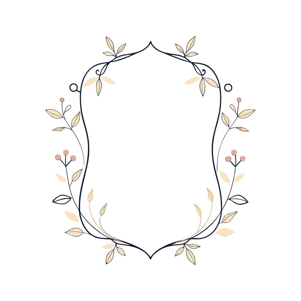 Beautiful Floral Frame Border Illustration vector