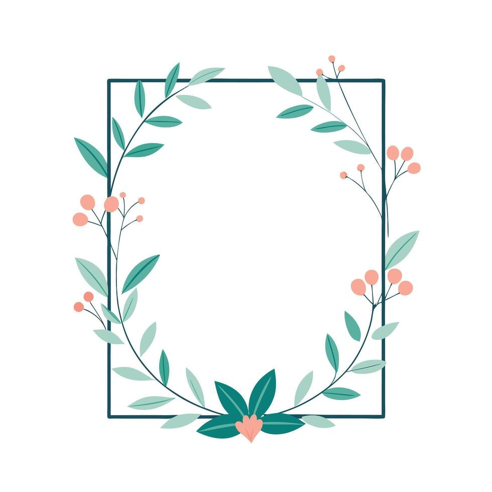 Beautiful Floral Frame Border Illustration vector