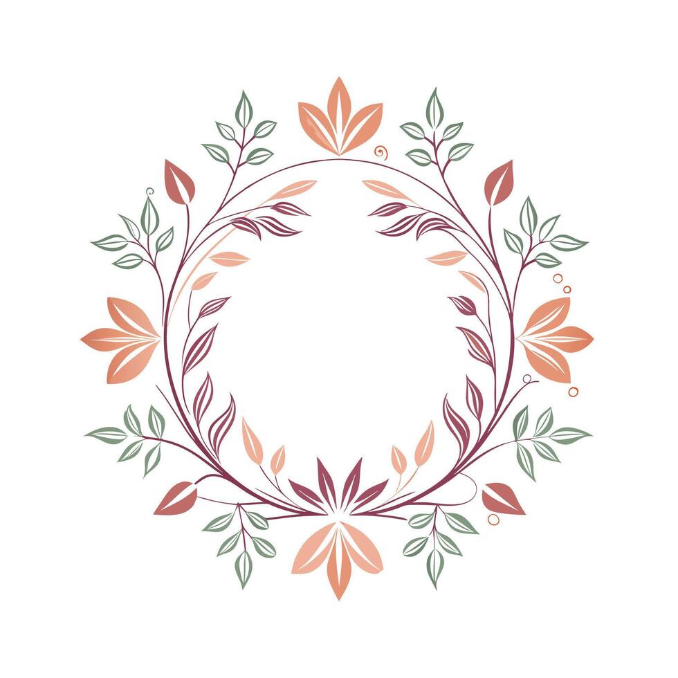 Beautiful Floral Frame Border Illustration vector