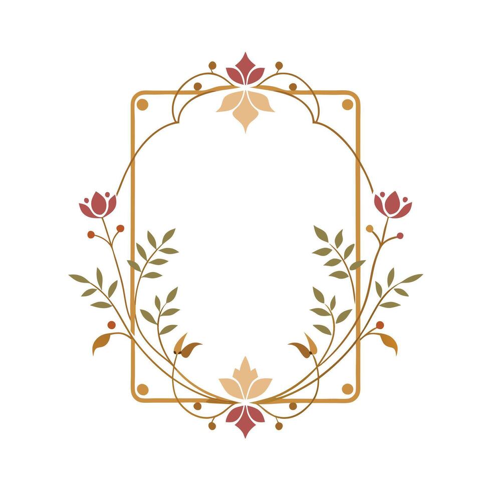 Beautiful Floral Frame Border Illustration vector