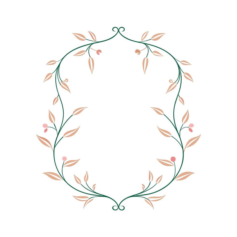 Beautiful Floral Frame Border Illustration vector