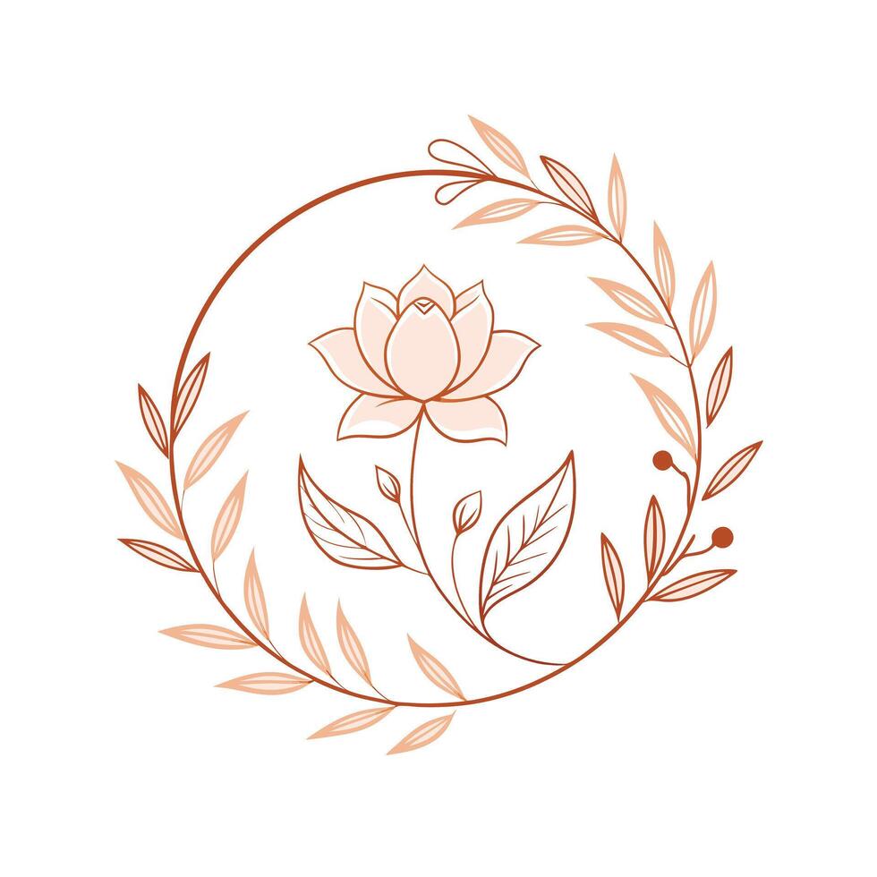 Beautiful Floral Frame Border Illustration vector