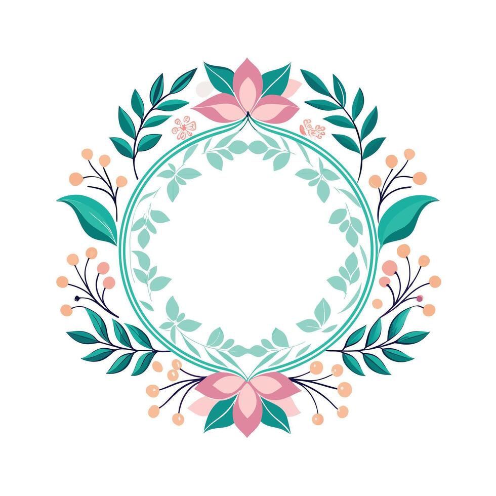 Beautiful Floral Frame Border Illustration vector