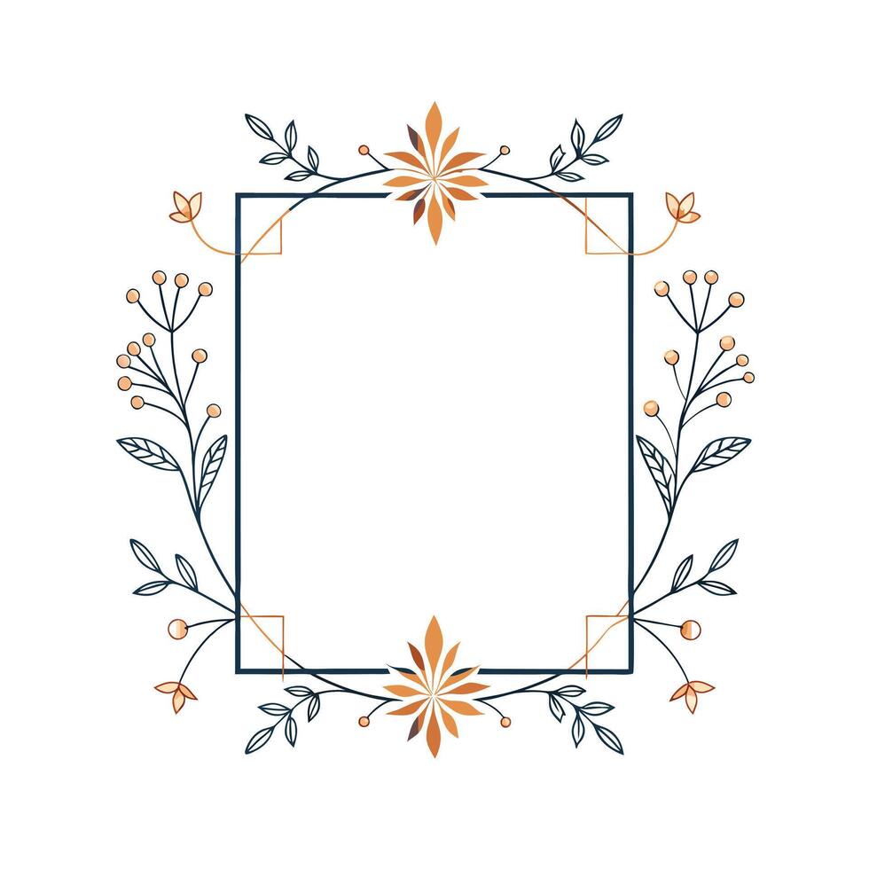 Beautiful Floral Frame Border Illustration vector