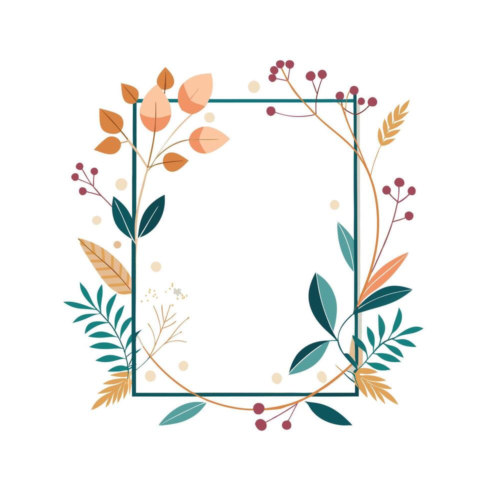 Beautiful Floral Frame Border Illustration vector