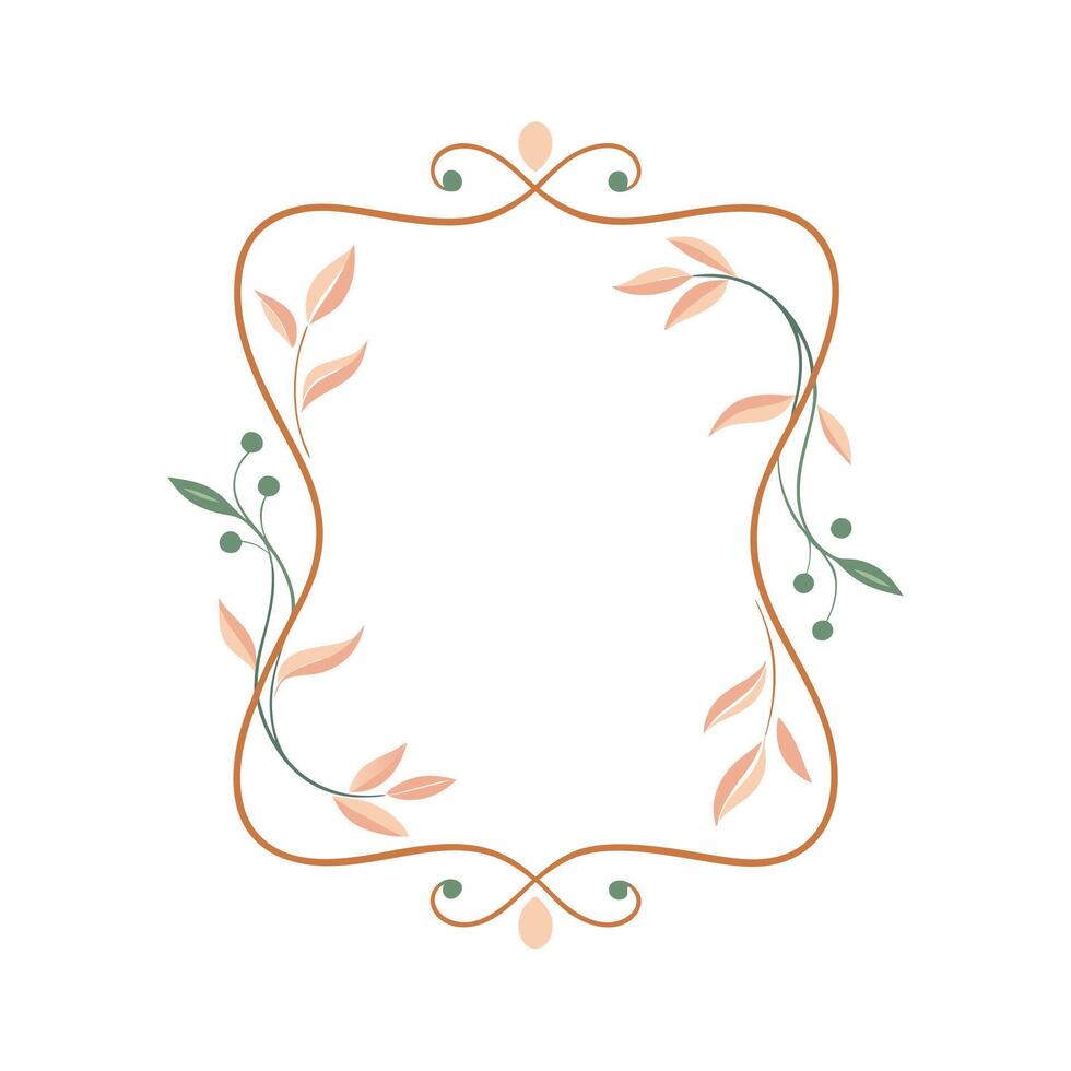 Beautiful Floral Frame Border Illustration vector