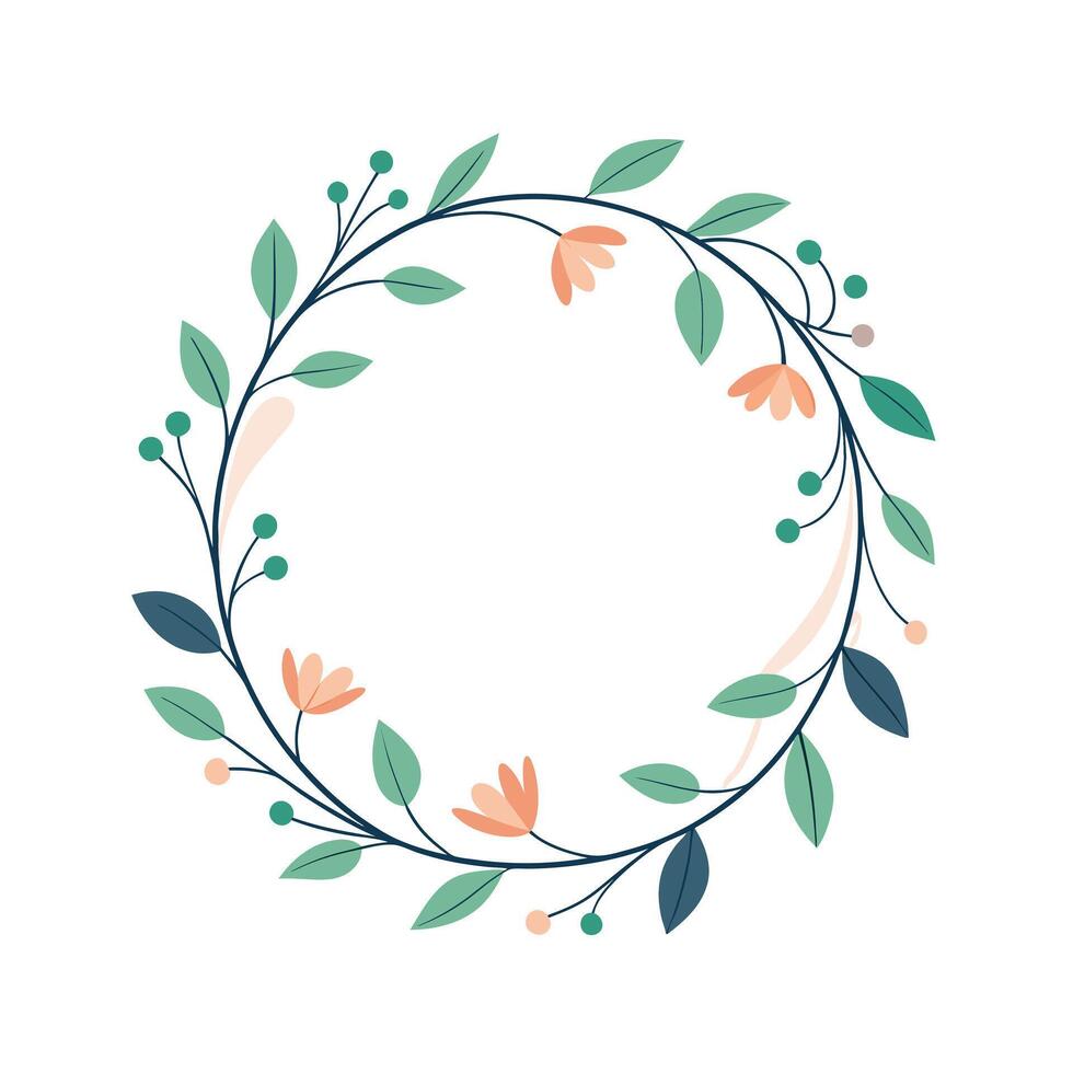 Beautiful Floral Frame Border Illustration vector