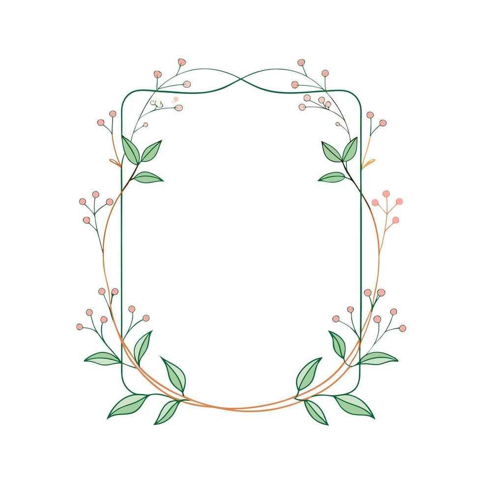 Beautiful Floral Frame Border Illustration vector