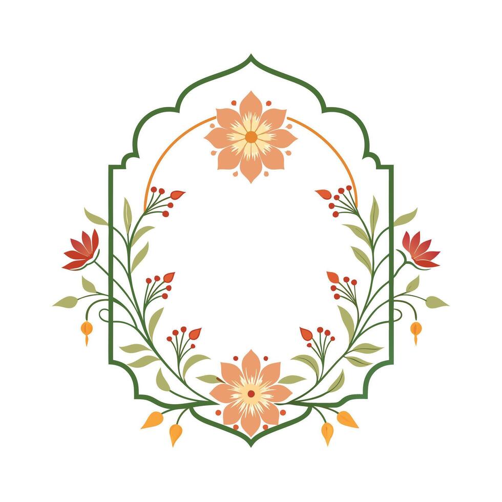 Beautiful Floral Frame Border Illustration vector