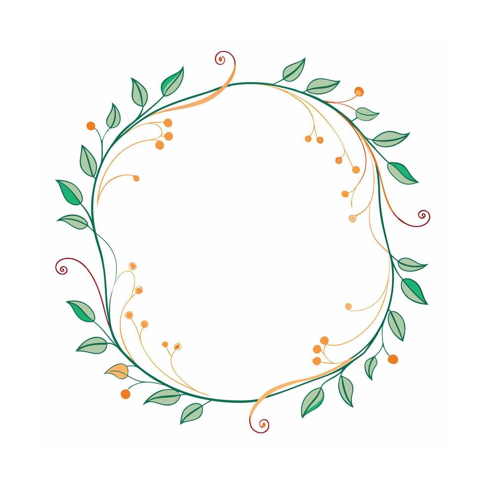 Beautiful Floral Frame Border Illustration vector