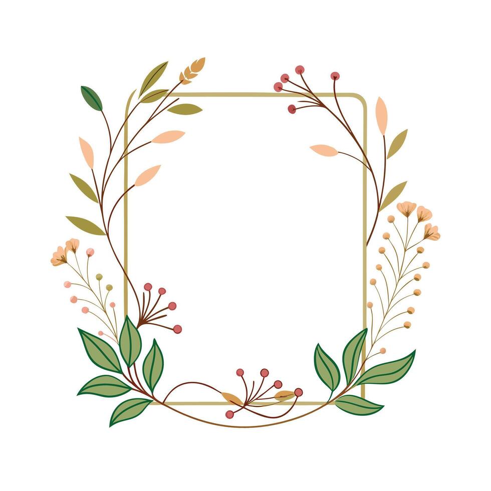 Beautiful Floral Frame Border Illustration vector