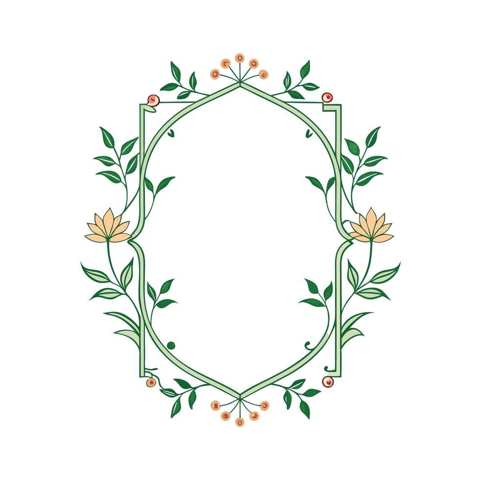Beautiful Floral Frame Border Illustration vector