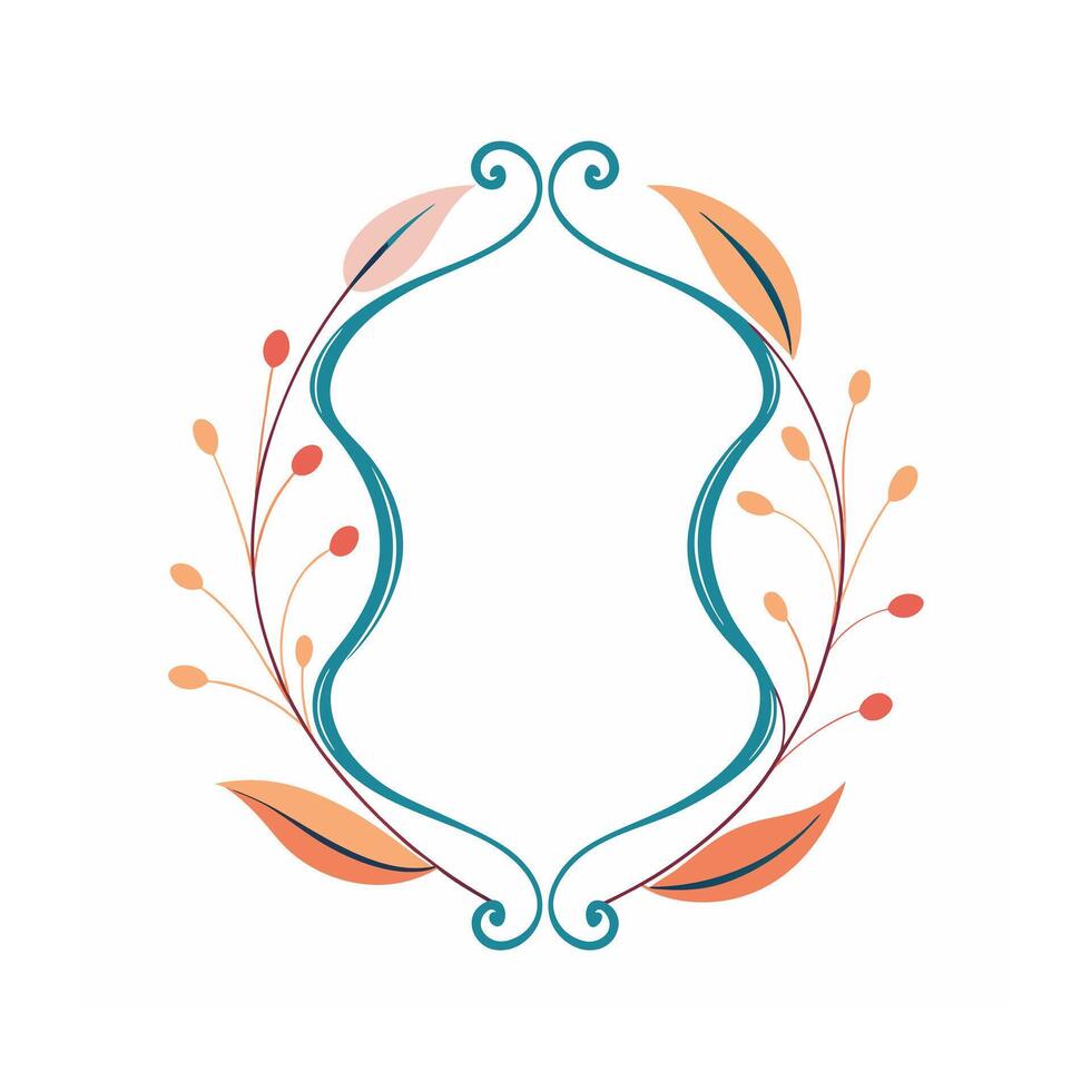 Beautiful Floral Frame Border Illustration vector