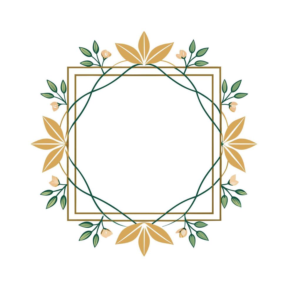 Beautiful Floral Frame Border Illustration vector