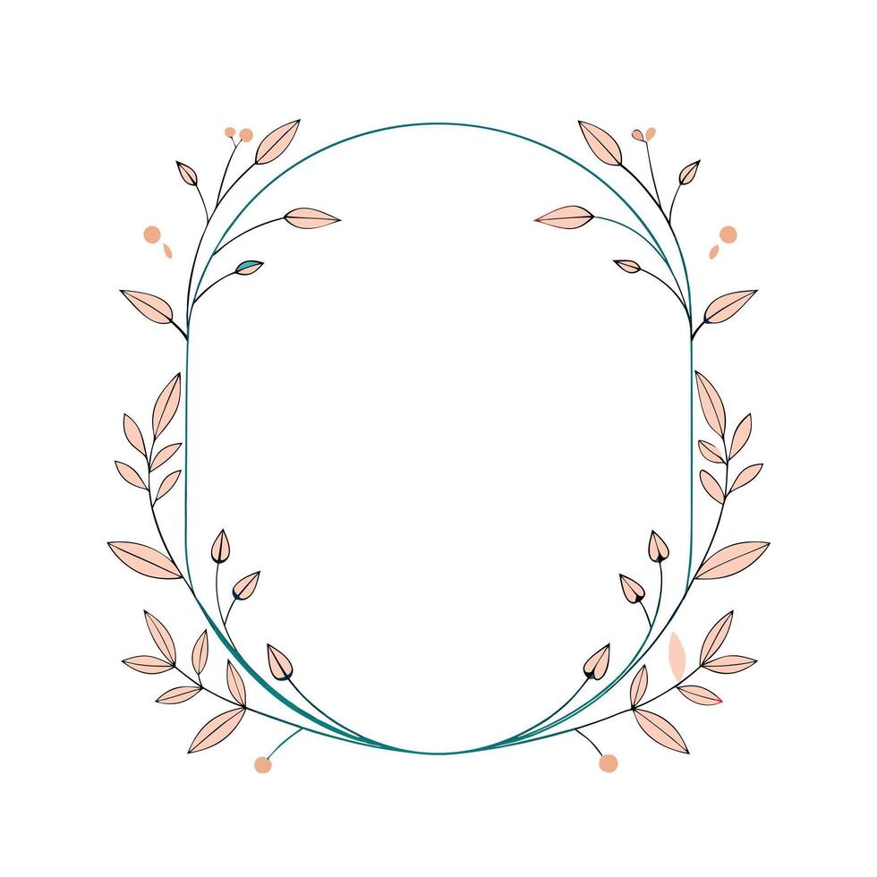 Beautiful Floral Frame Border Illustration vector