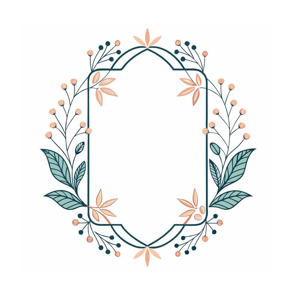 Beautiful Floral Frame Border Illustration vector