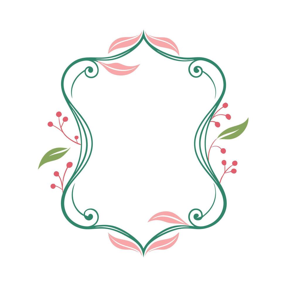 Beautiful Floral Frame Border Illustration vector