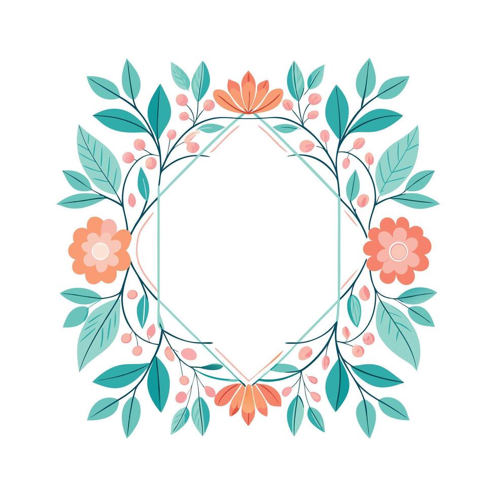Beautiful Floral Frame Border Illustration vector