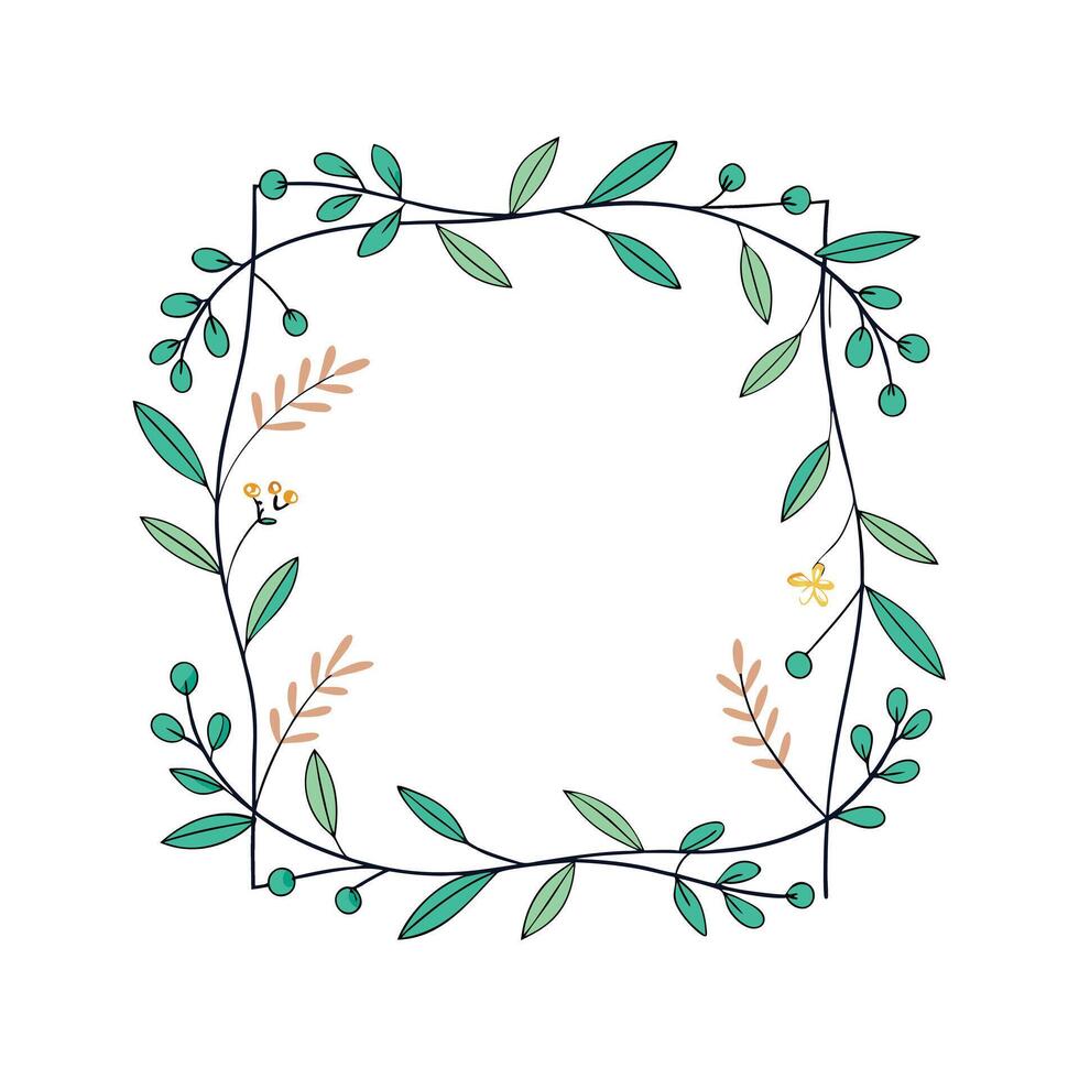 Beautiful Floral Frame Border Illustration vector