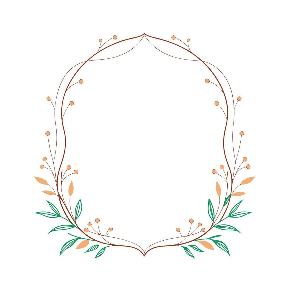 Beautiful Floral Frame Border Illustration vector