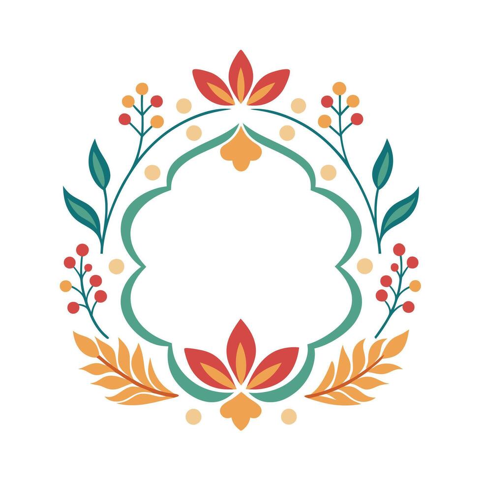 Beautiful Floral Frame Border Illustration vector